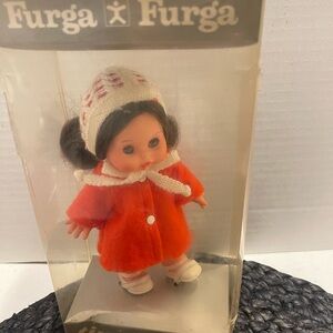 1960s vintage Tina 2131 Furga Doll in Red Outfit